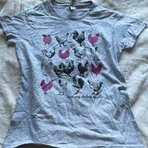 Grey chicken T-shirt